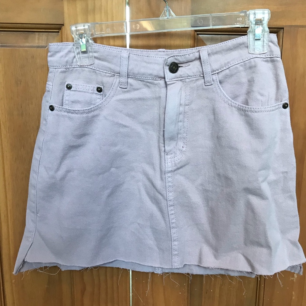 Blush Denim Skirt